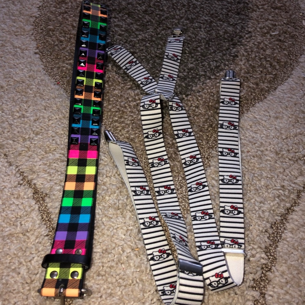 Girls belt and suspenders